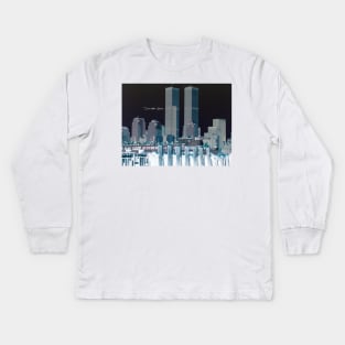 World Trade Center - Twin Towers - 09/07/2001 Kids Long Sleeve T-Shirt